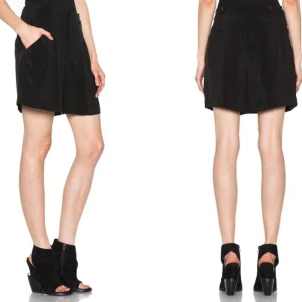 Theyskens' Theory Emke Epro suede stack architectural cutout bootie sandal wedge